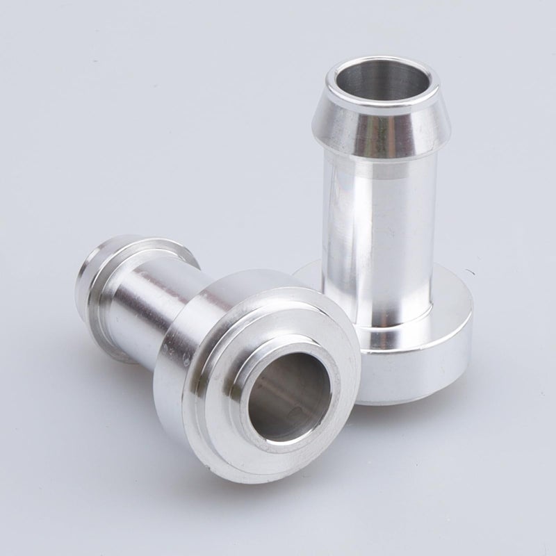 AC PERFORMANCE 3/8" Weld on Hose Barb Tail Nipple on Bung Weldable Tank Fitting Aluminium, Pack of 2 - Image 2